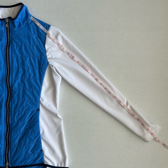 Peter Millar Women’s Blue White Hybrid Full Zip Performance Jacket XS - Picture 7 of 12